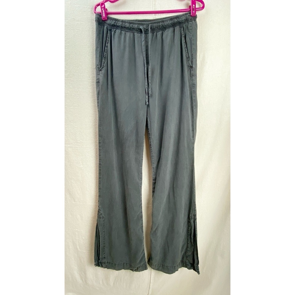 Anthropologie Cloth & Stone Tencel Lyocell Split Hem Pull on Pants Gray Size M